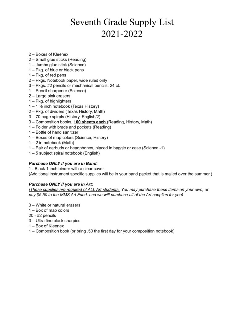 list
